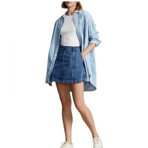 🆕 Polo Ralph Lauren Denim Mini A-Line Skirt